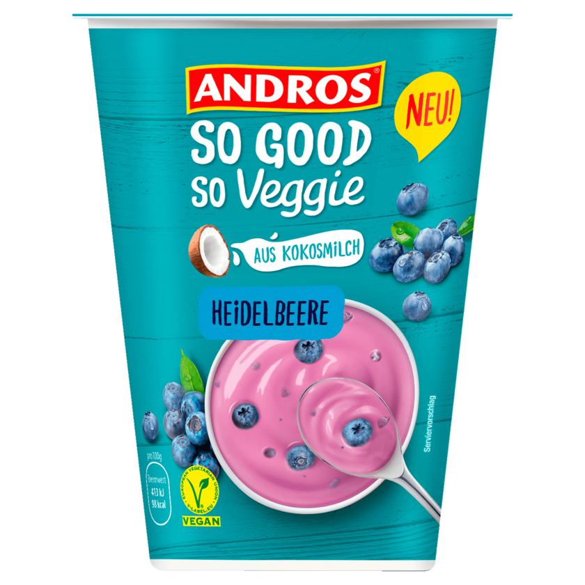 Andros So Good So Veggie Joghurtalternative Heidelbeere 400g